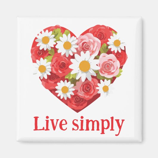 Seien Sie freundlicher Blumenmagnet Magnet (Vorne)