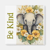 Seien Sie freundlicher Elefantenmagnet Magnet (Vorne)