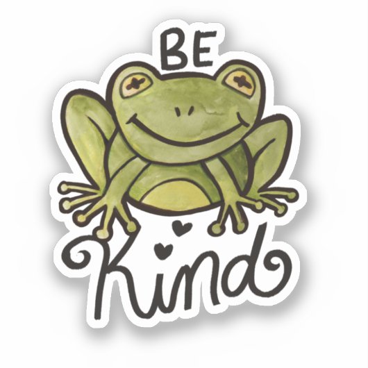 Seien Sie freundlicher Frosch Aufkleber (Vorderseite)