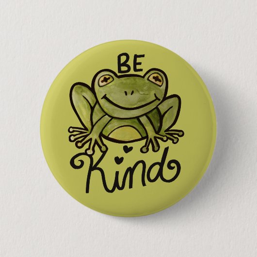 Seien Sie freundlicher Frosch Button (Vorderseite)