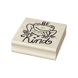 Seien Sie freundlicher Frosch Gummistempel