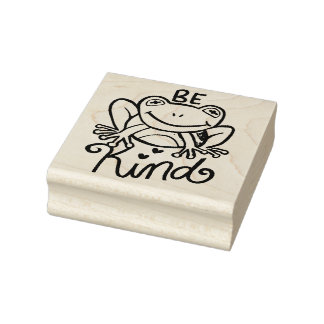 Seien Sie freundlicher Frosch Gummistempel