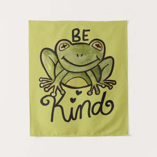 Seien Sie freundlicher Frosch Wandteppich (Vorderseite)