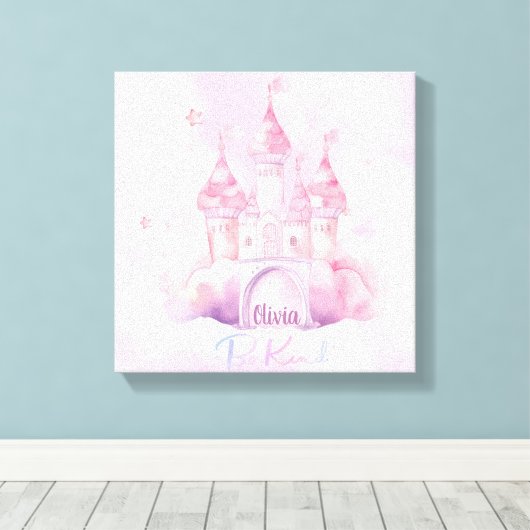 Seien Sie freundlicher Palast auf der rosa Cloud b Leinwanddruck (Insitu (Holzboden))