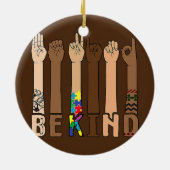 Seien Sie freundlicher Sprachlehrer Keramik Ornament (Hinten)