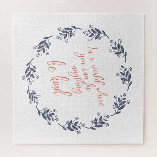 Seien Sie freundlicher Text in einem Hübschen Blum Puzzle (Horizontal)