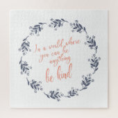 Seien Sie freundlicher Text in einem Hübschen Blum Puzzle (Vertikal)