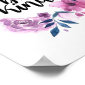 Seien Sie freundliches Blumenkreideposter Poster (Ecke)