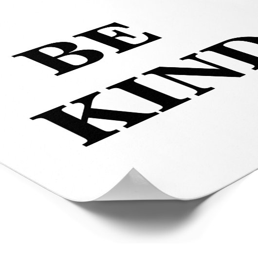 Seien Sie freundliches Poster (Ecke)