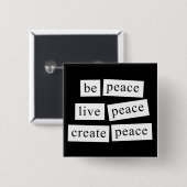 Seien Sie Frieden Button (Vorne & Hinten)