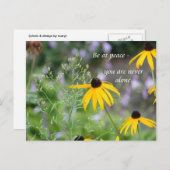 Seien Sie friedlich Postkarte (Vorne/Hinten)