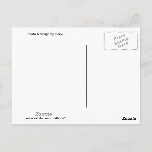 Seien Sie friedlich Postkarte (Rückseite)