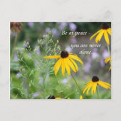 Seien Sie friedlich Postkarte (Vorderseite)