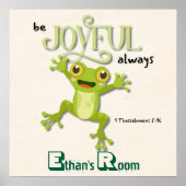 Seien Sie froh, immer Bibel Scripture Frog Poster (Vorne)