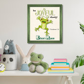 Seien Sie froh, immer Bibel Scripture Frog Poster