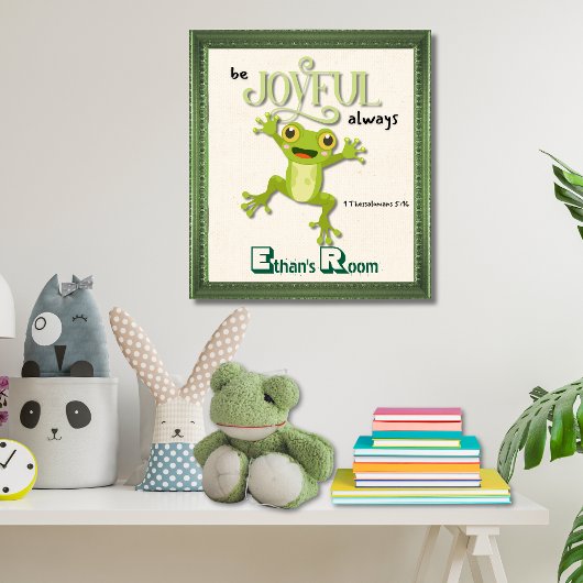 Seien Sie froh, immer Bibel Scripture Frog Poster