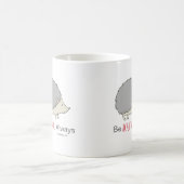 Seien Sie froh, immer rosa Igel Kaffeetasse (Mittel)