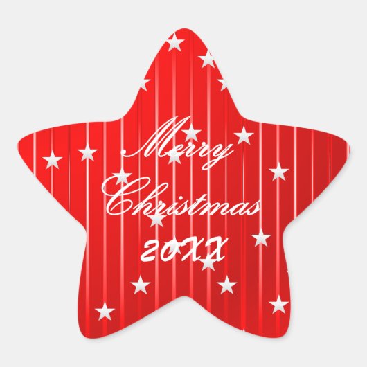 Seien Sie froh und Shine Bright Postcard Stern-Aufkleber (Vorderseite)