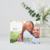 Seien Sie froh Weihnachten Foto Weihnachten Weihna Postkarte (Stehend Vorderseite)