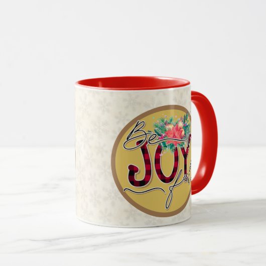 Seien Sie froh Weihnachtsgeschenk Blume Design Ver Tasse (VorderseiteRechts)