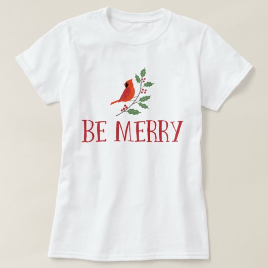 Seien Sie frohe Kardinals-Weihnachten T-Shirt (Design vorne)