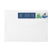 Seien Sie frohe Navy Blue Holiday Foto Rücksendead (Rückseite)