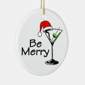 Seien Sie frohe Weihnachten Martini Keramik Ornament (Rechts)