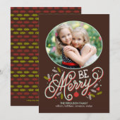 Seien Sie frohe Weihnachts-Fotokarten Feiertagskarte (Vorne/Hinten)