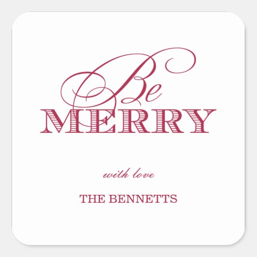 Seien Sie frohe Weihnachtsgeschenke Stickers (Vorderseite)