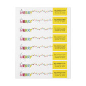 Seien Sie frohe Weihnachtskarten-Rücksendeadresse (Bogen)