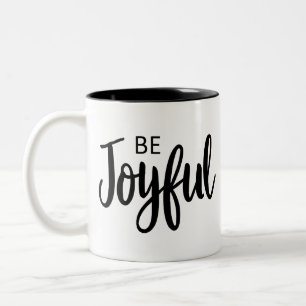 Seien Sie fröhlich Gospel Grafik Ästhetik Christli Zweifarbige Tasse
