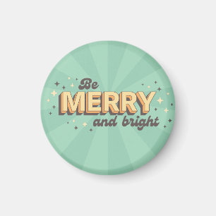 Seien Sie fröhlich und hell Weihnachten Groovittex Magnet