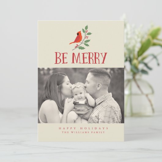 Seien Sie fröhliche Feiertagskarte (Stehend Vorderseite)