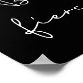 Seien Sie frostiger weißer Schriftart Poster (Ecke)