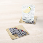 Seien Sie, fungieren Sie, tun Rechteckiger Pappuntersetzer (Vor Ort)