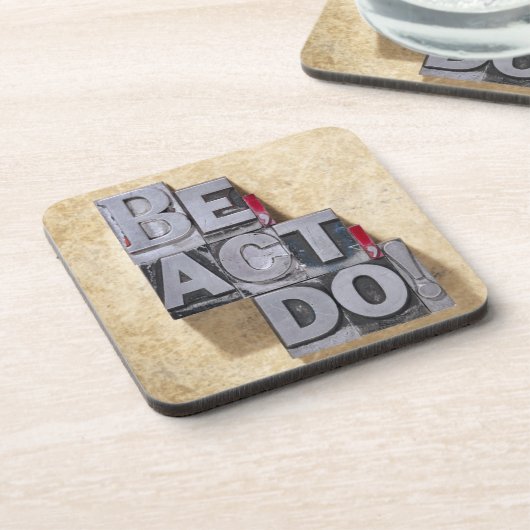 Seien Sie, fungieren Sie, tun Untersetzer (Linke Seite)