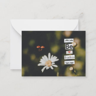 Seien Sie furchtlos Grußkarte Mitteilungskarte