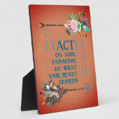 Seien Sie genau Sie Boho Style Arrow Blume schön Fotoplatte (Seite)