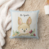 Seien Sie Gentle Boy Bunny Watercolor Holzland Art Kissen (Decke)