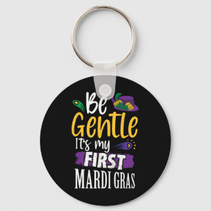 Seien Sie Gentleman sein erster Mardi Gras Funny N Schlüsselanhänger