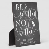 Seien Sie geschlagen, nicht gebissen Bug Spray Hoc Fotoplatte (Seite)