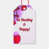 Seien Sie gesund und ich wünsche Ihnen ein Geschen Geschenkanhänger (Vorderseite)