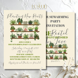 Seien Sie gewurzelt und in Liebe Housewärming etab Einladung