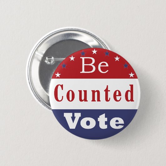 Seien Sie gezählte Abstimmung Button (Vorne & Hinten)