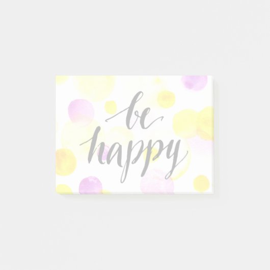 Seien Sie glücklich 2 Post-it Klebezettel (Vorderseite)