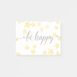 Seien Sie glücklich 3 Post-it Klebezettel
