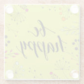 Seien Sie glücklich 5 Glasuntersetzer (Rückseite)