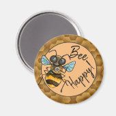 Seien Sie glücklich, Adorable Honeybiene Magnet (Vorderseite/Rückseite)