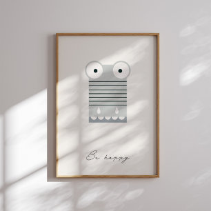 Seien Sie glücklich, Alligator-Kinder-Bestätigung Poster