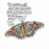 Seien Sie glücklich Aufkleber (Vorderseite)